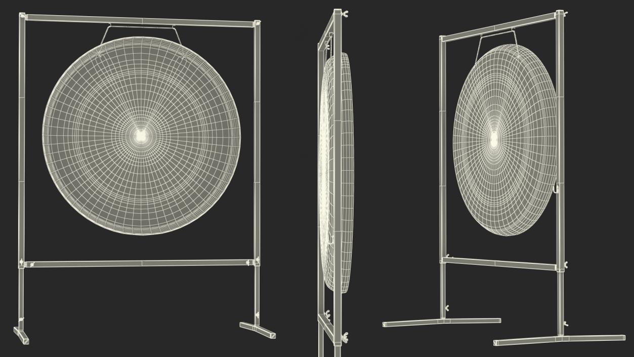 3D model Symphonic Gong 40 inch Square Stand