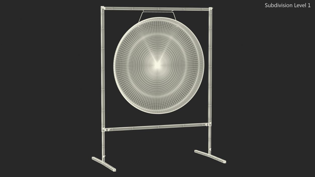 3D model Symphonic Gong 40 inch Square Stand