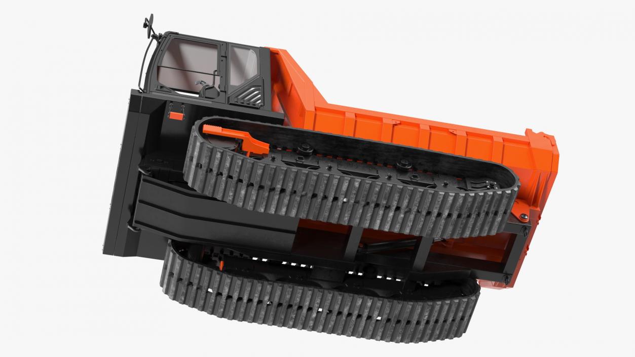 Dump Truck Carrier Orange New 3D model