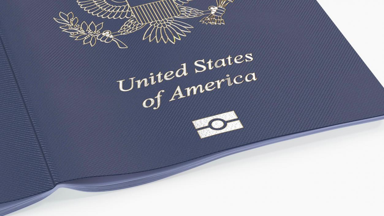 3D model Passport of US with Travel Stamps 2