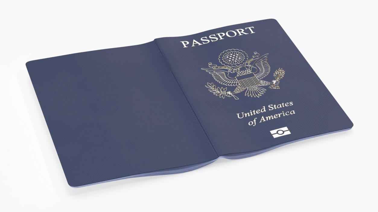 3D model Passport of US with Travel Stamps 2