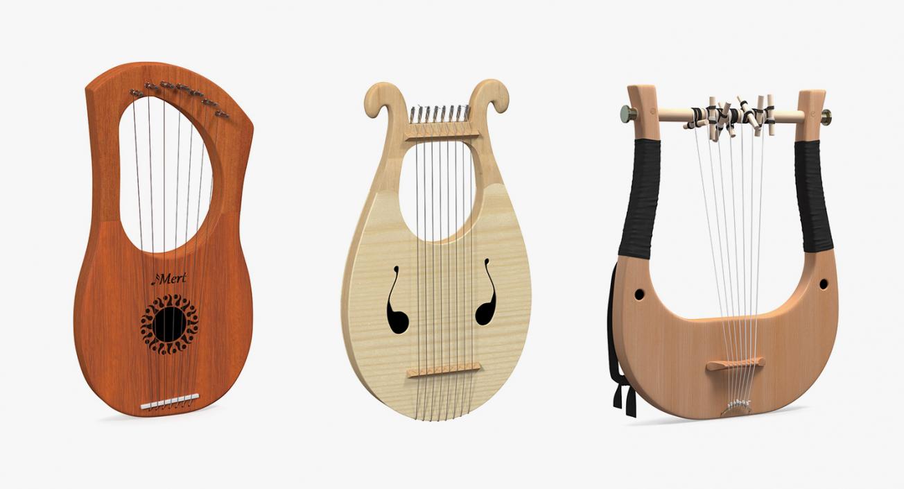 3D Greece Stringed Instruments Collection model