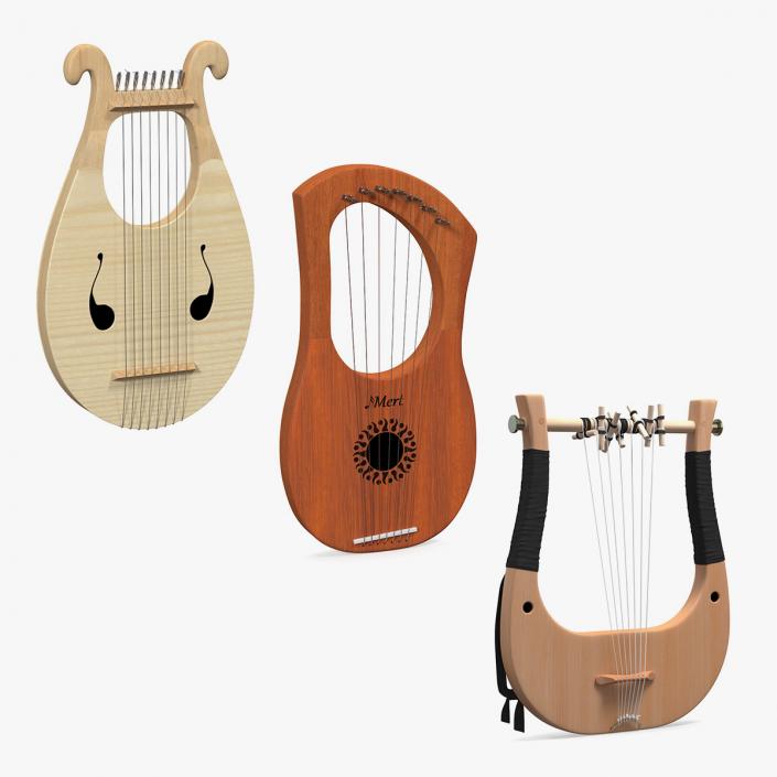 3D Greece Stringed Instruments Collection model