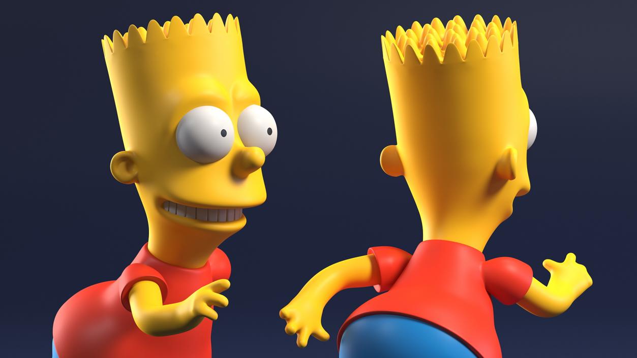 3D model Bart Simpson Running Pose