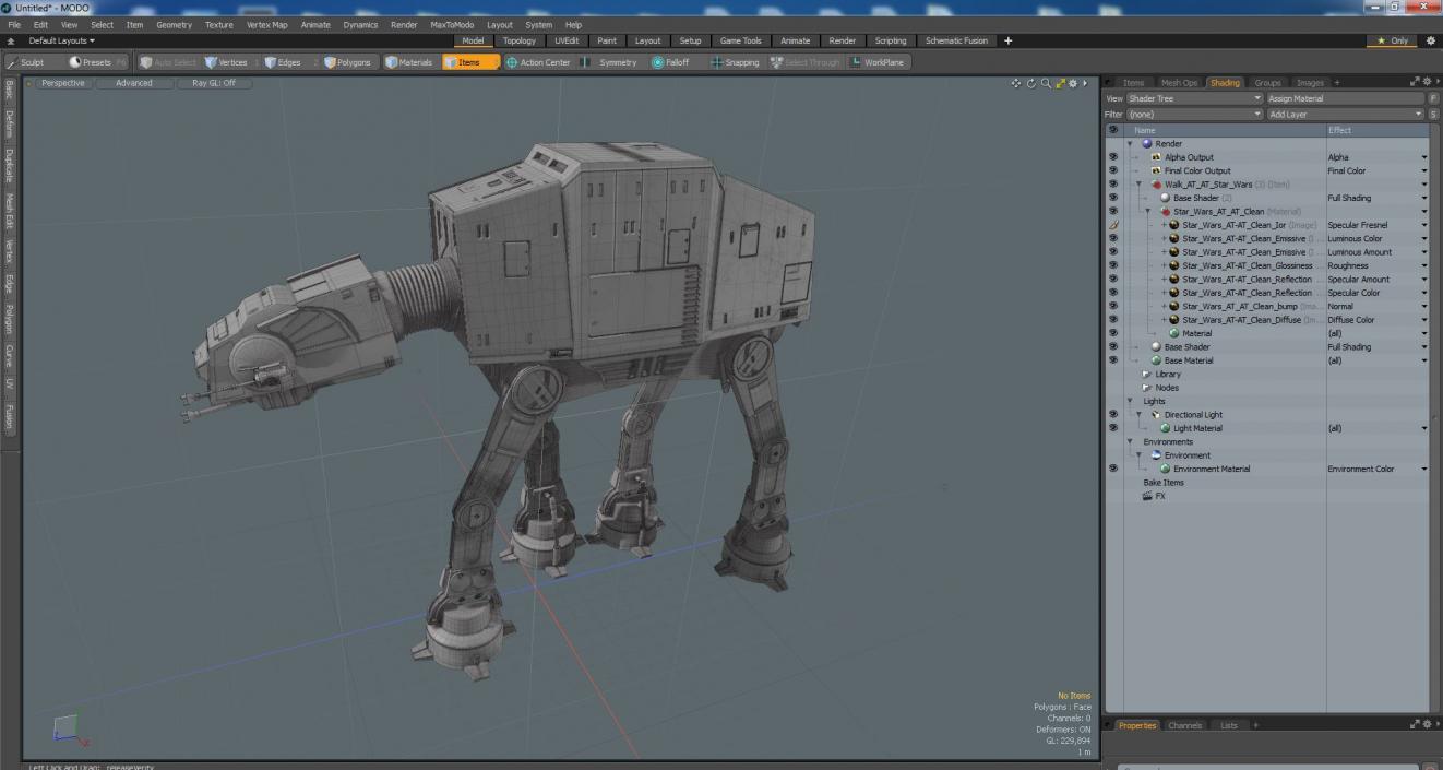 3D model Walk AT-AT Star Wars