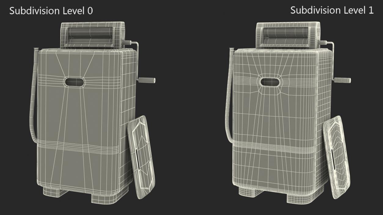 3D Retro Washing Machine Hoover model