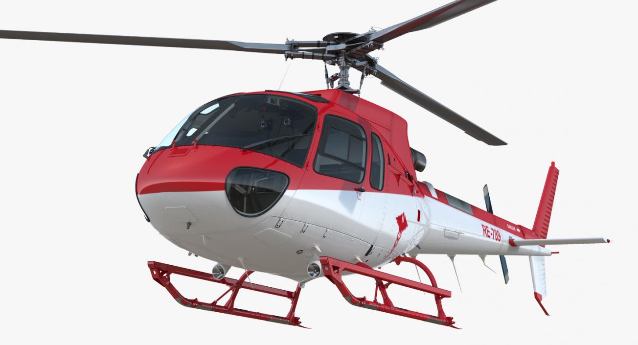 3D Medical Transport Helicopter Eurocopter AS-350