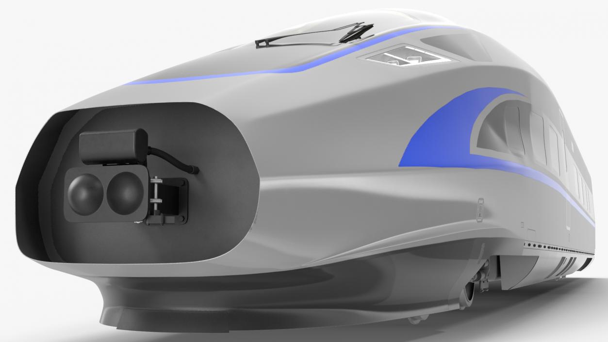 High Speed Bullet Train Locomotive Head 3D model