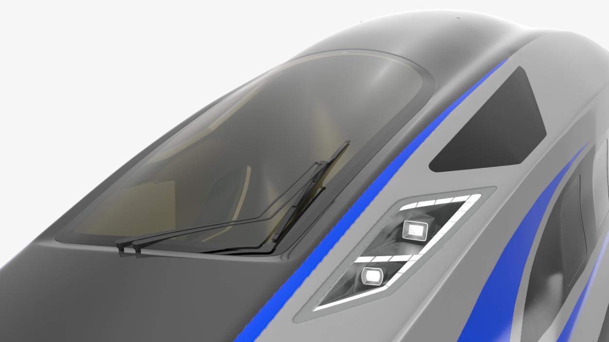 High Speed Bullet Train Locomotive Head 3D model