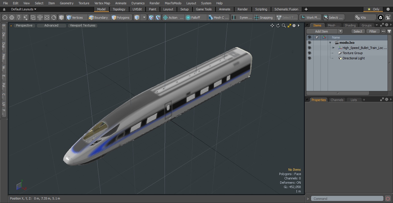 High Speed Bullet Train Locomotive Head 3D model