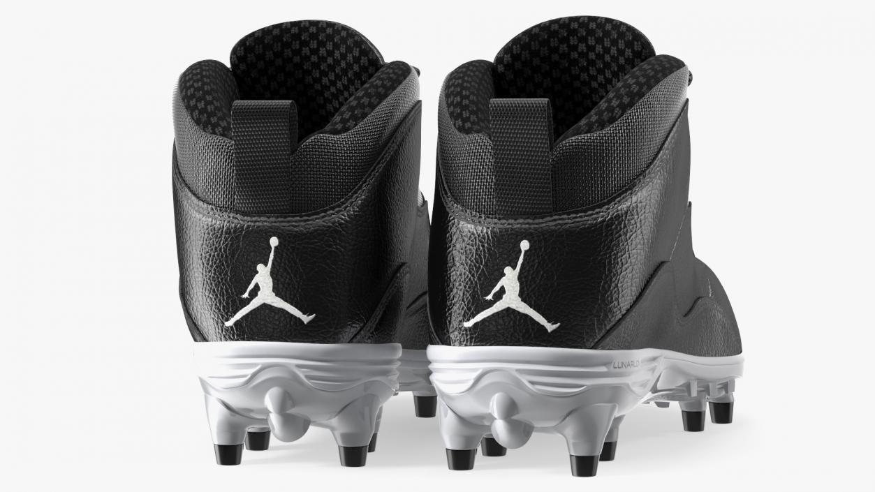 3D model Air Jordan 10 Baseball Cleats Black