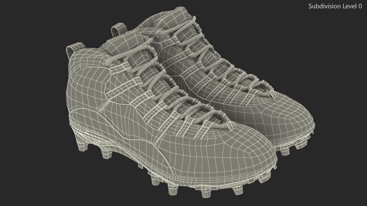 3D model Air Jordan 10 Baseball Cleats Black