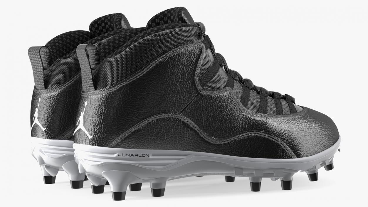 3D model Air Jordan 10 Baseball Cleats Black