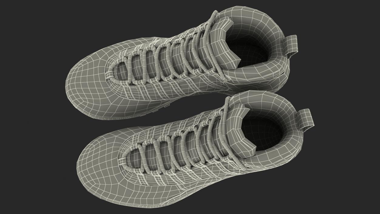 3D model Air Jordan 10 Baseball Cleats Black