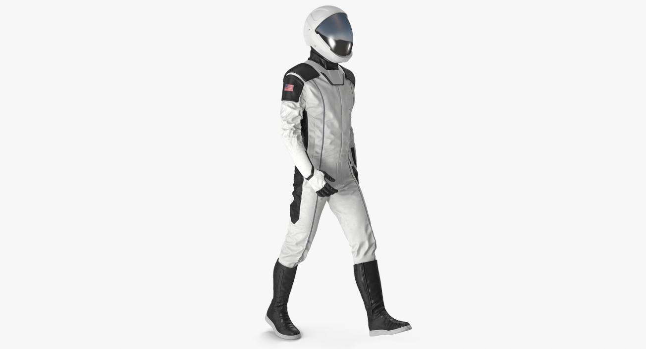 Futuristic Space Suit Walking Pose 3D model