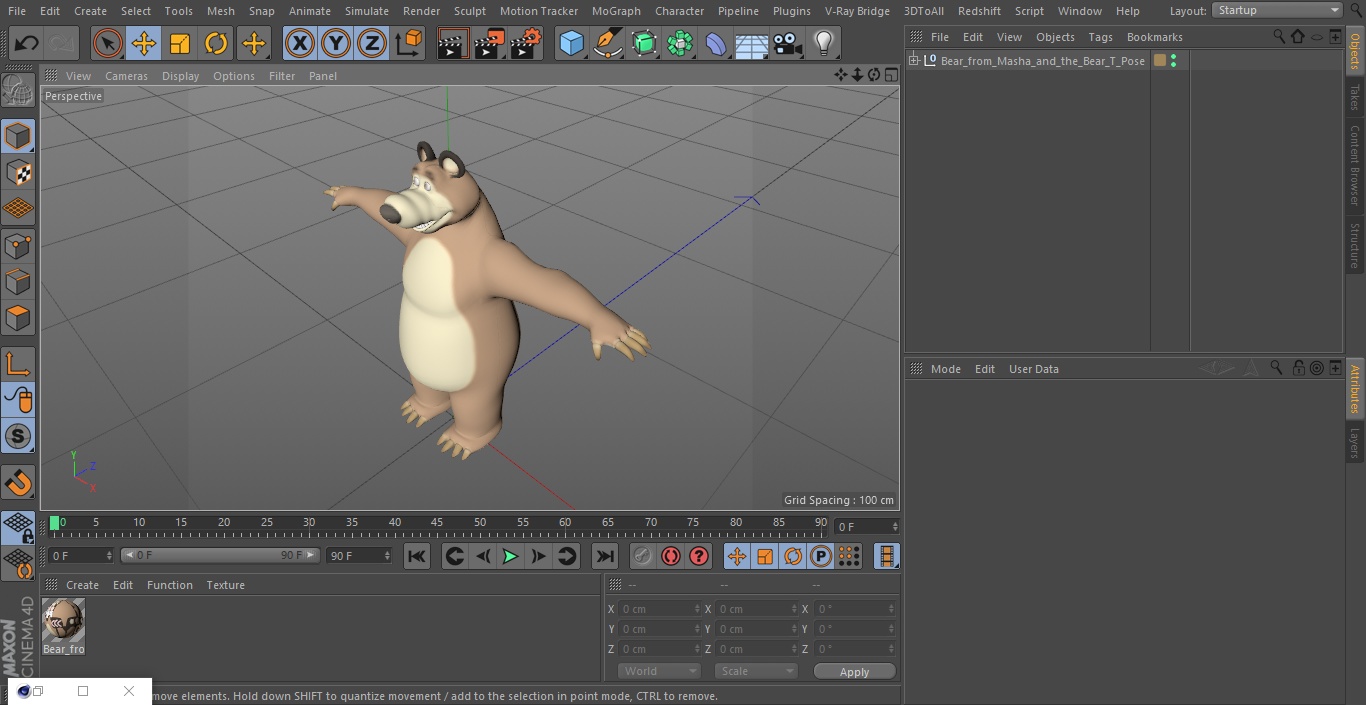 3D model Bear from Masha and the Bear T-pose