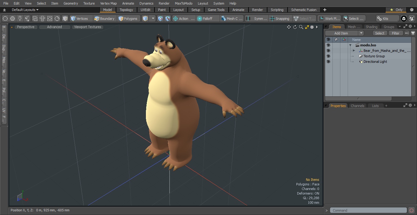 3D model Bear from Masha and the Bear T-pose