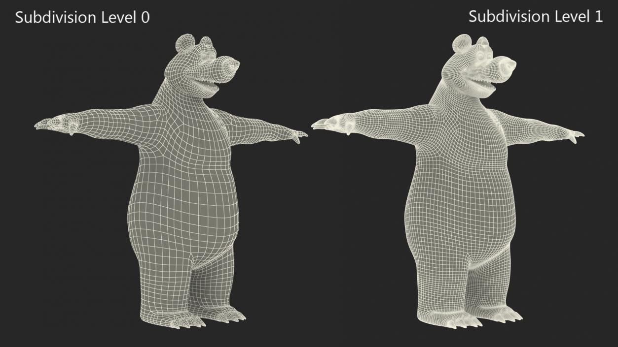 3D model Bear from Masha and the Bear T-pose