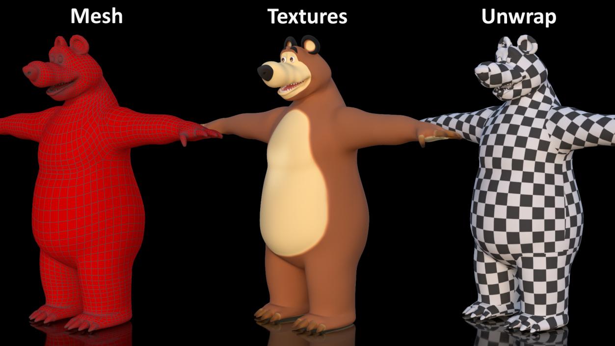 3D model Bear from Masha and the Bear T-pose