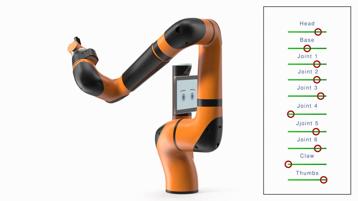 3D Collaborative Robot Rigged