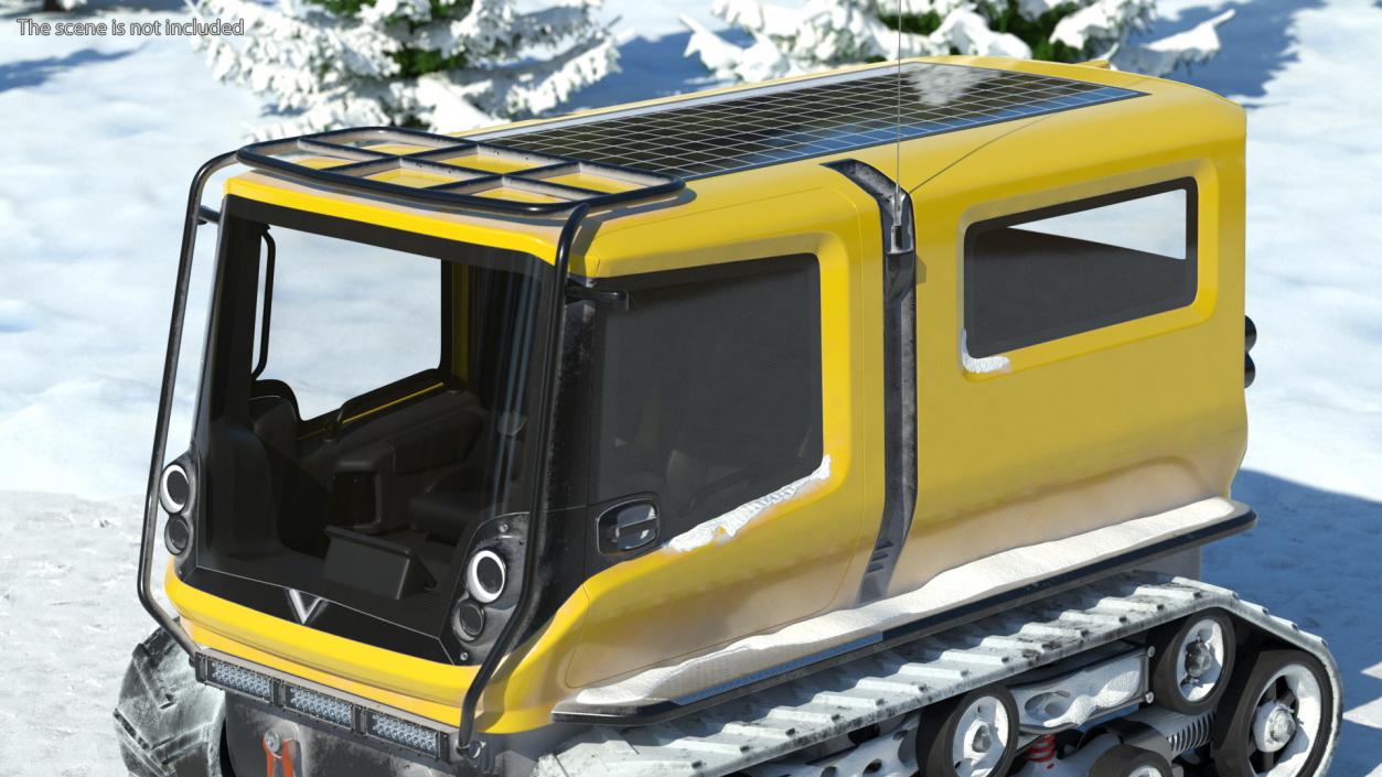 3D model Arctica Exploration Vehicle Snowy Yellow