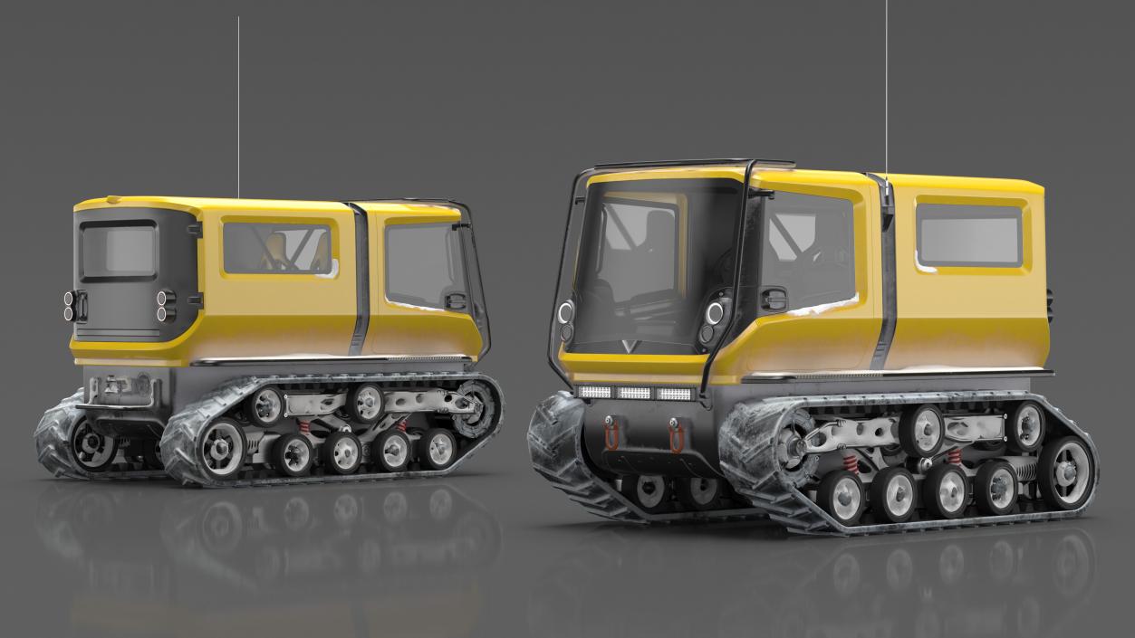 3D model Arctica Exploration Vehicle Snowy Yellow