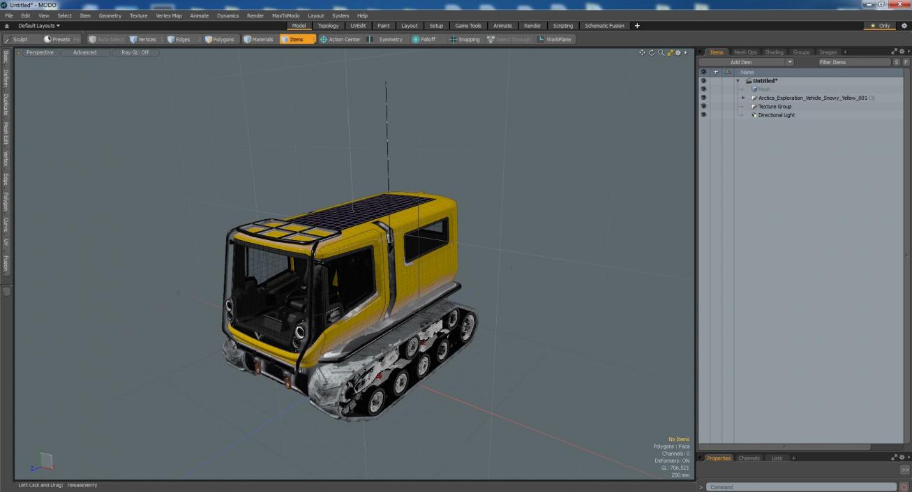 3D model Arctica Exploration Vehicle Snowy Yellow