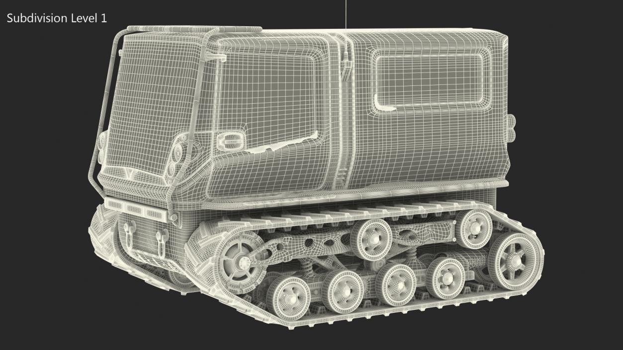 3D model Arctica Exploration Vehicle Snowy Yellow