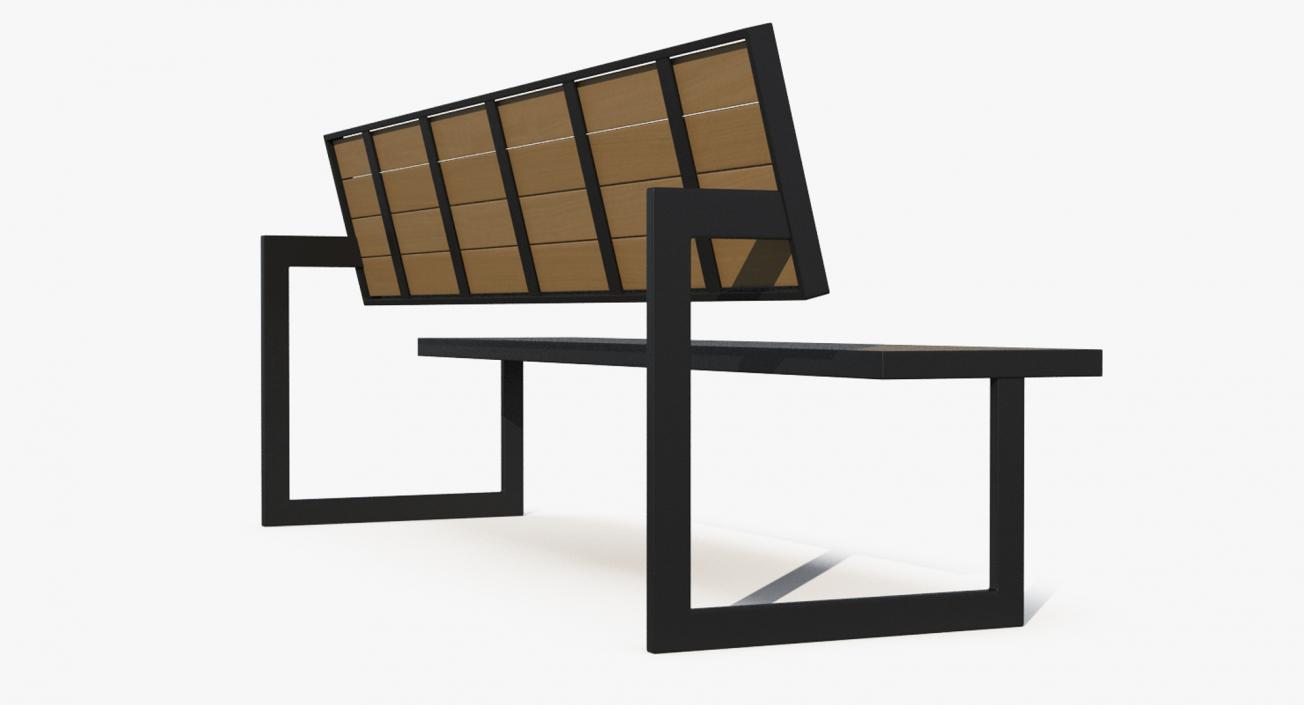 Street Benches Big Collection 3D model