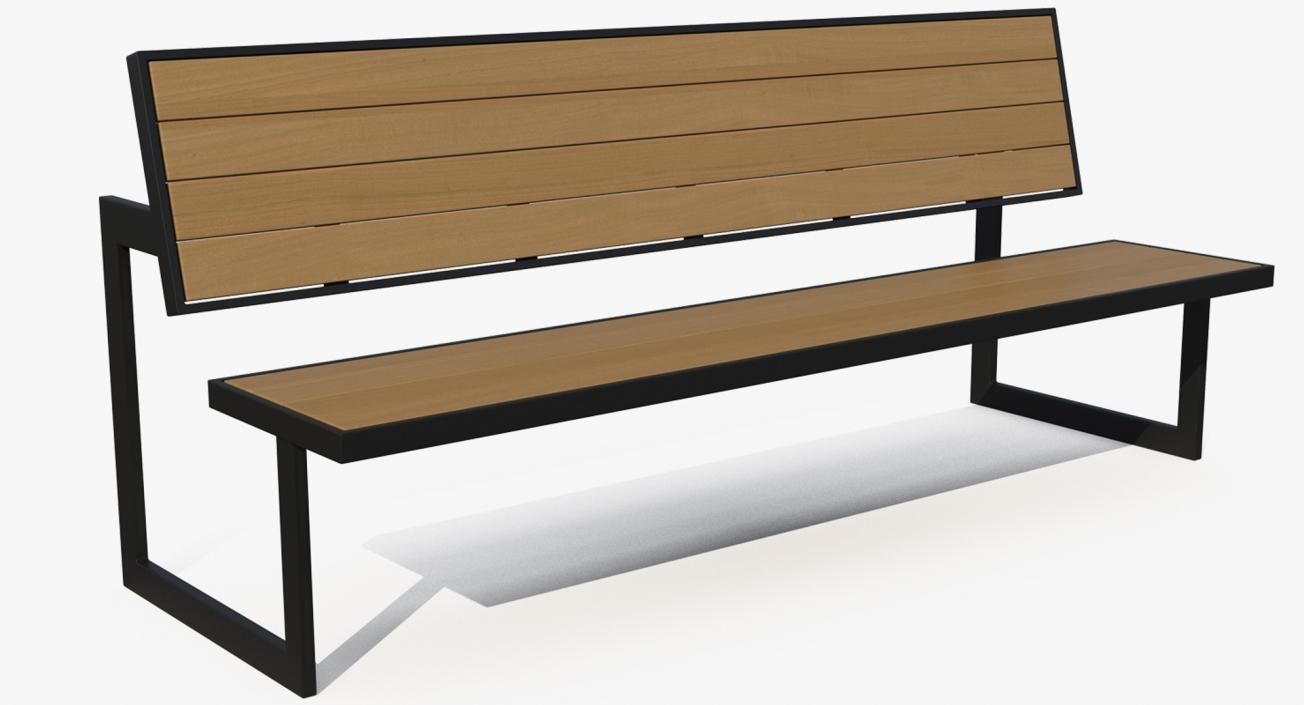 Street Benches Big Collection 3D model