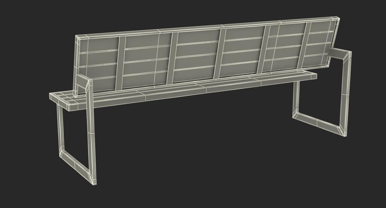 Street Benches Big Collection 3D model