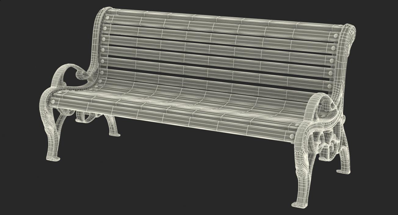 Street Benches Big Collection 3D model