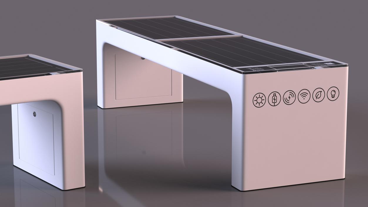 Street Benches Big Collection 3D model