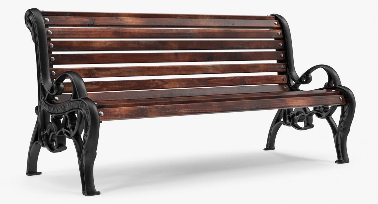 Street Benches Big Collection 3D model