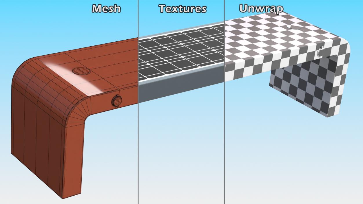 Street Benches Big Collection 3D model