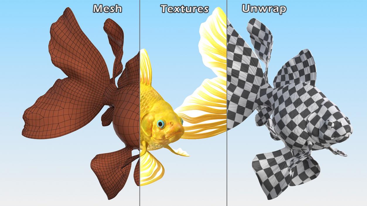 Goldfish Swimming Pose 3D