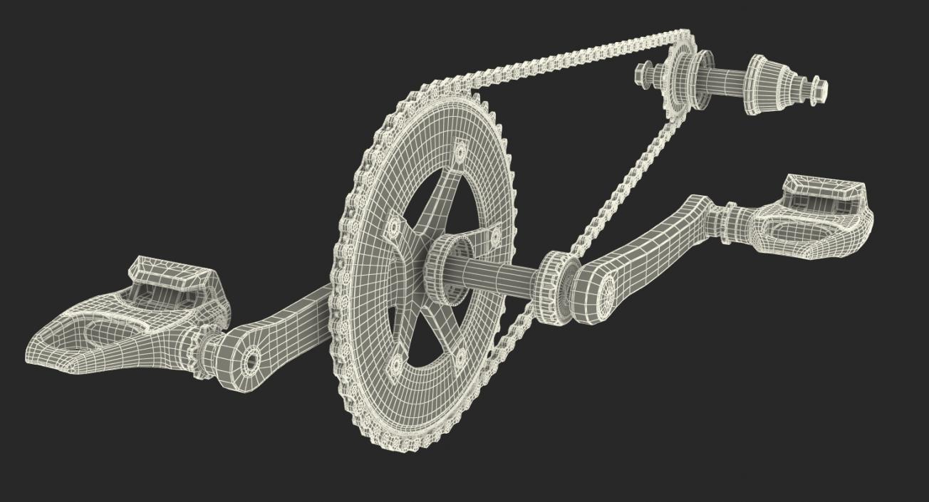 3D model Bicycle Chain with Pedals