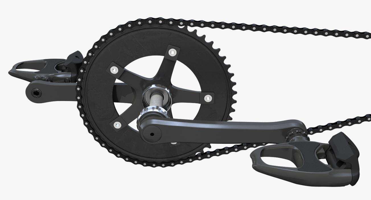 3D model Bicycle Chain with Pedals