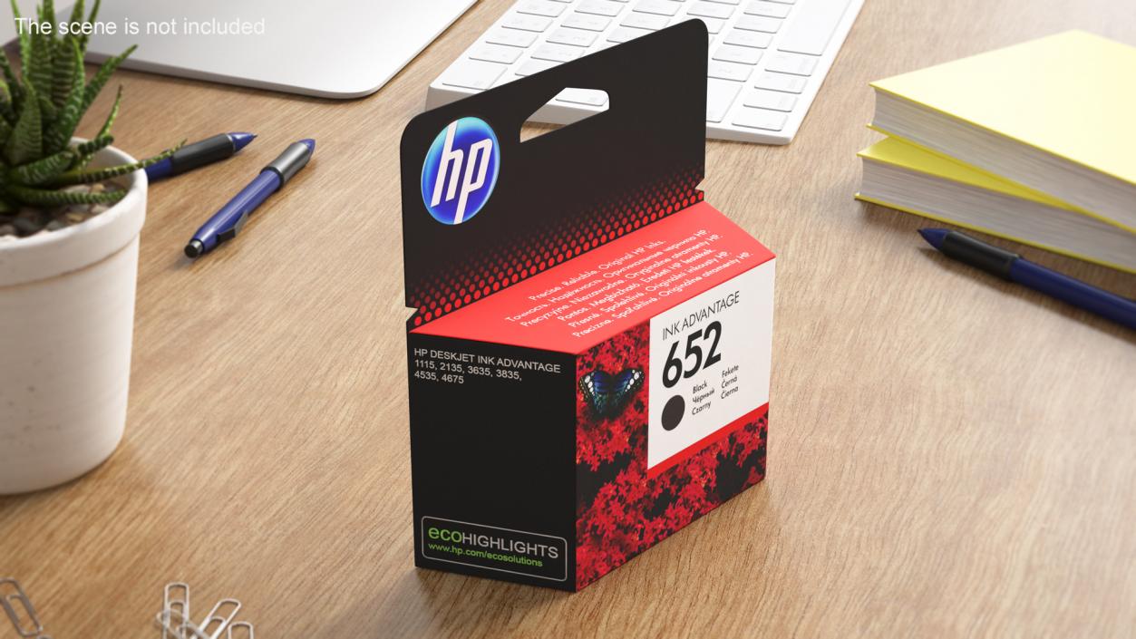 3D HP 652 Black Cartridge Box