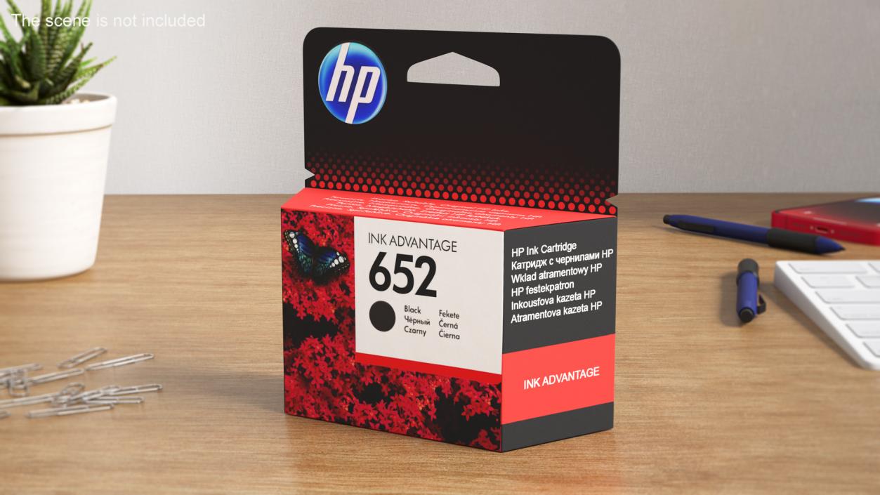 3D HP 652 Black Cartridge Box