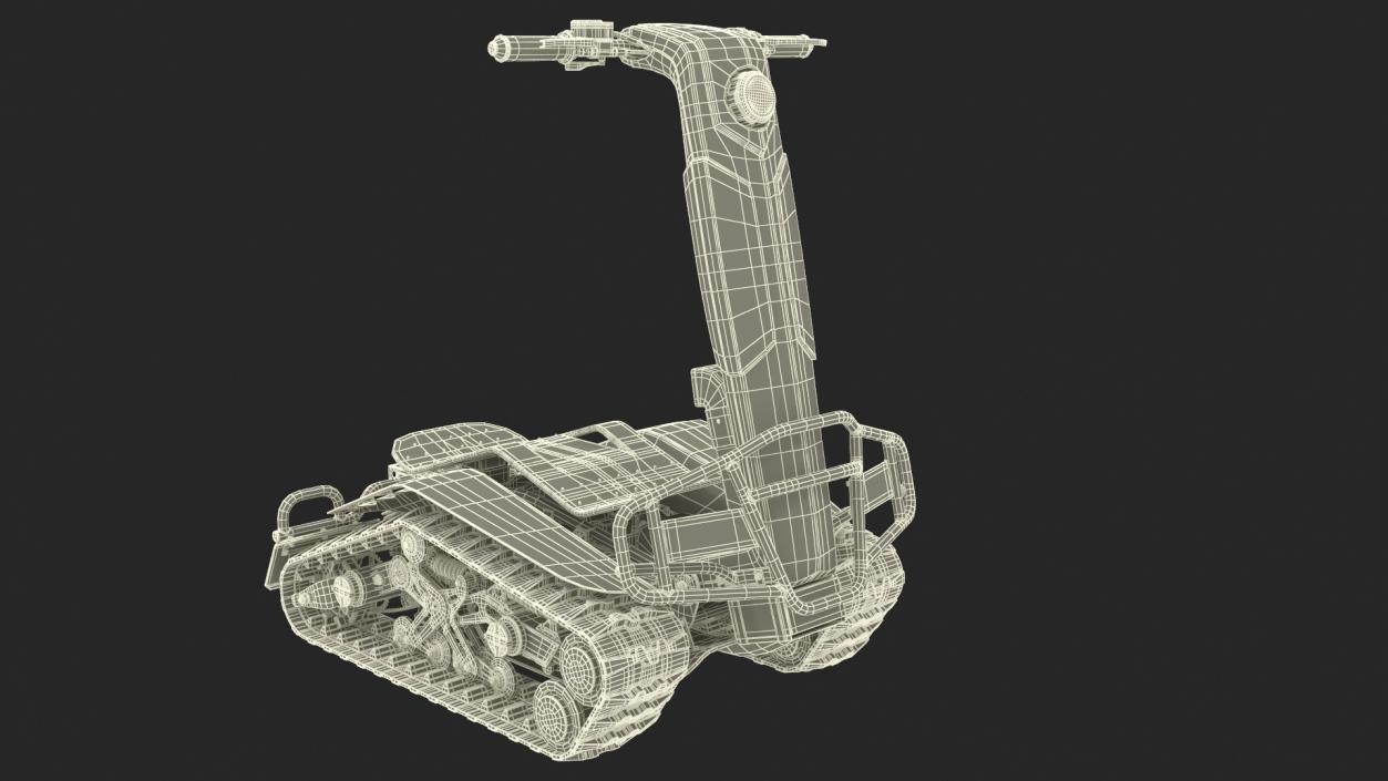 3D model Stands Up Tracked Scooter