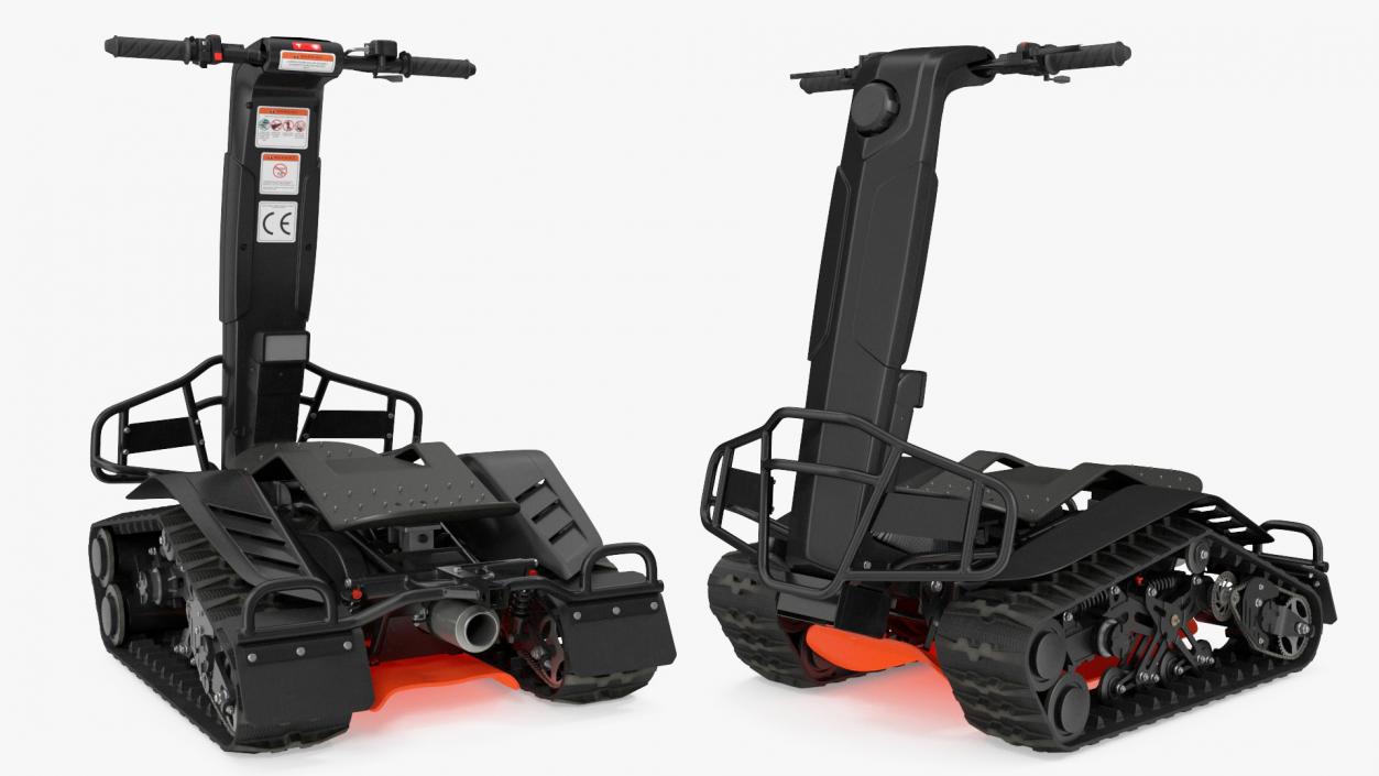 3D model Stands Up Tracked Scooter