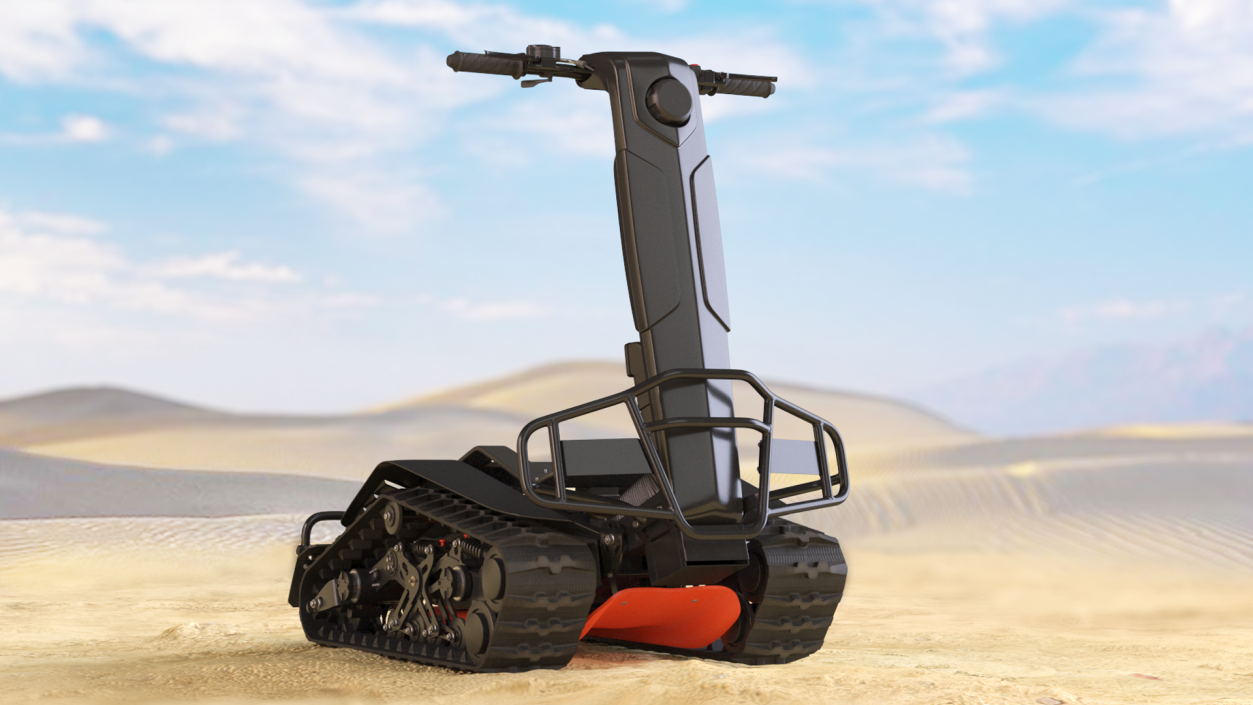 3D model Stands Up Tracked Scooter