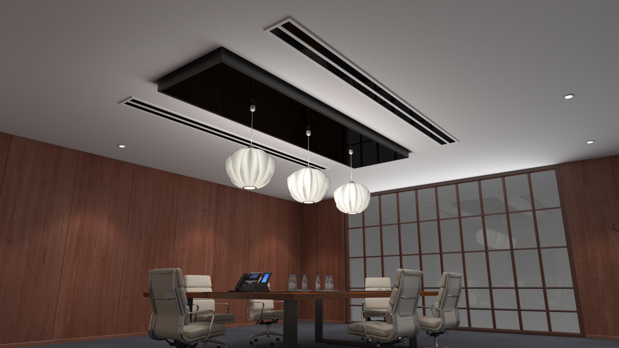 Airy Meeting Room with Furniture 3D