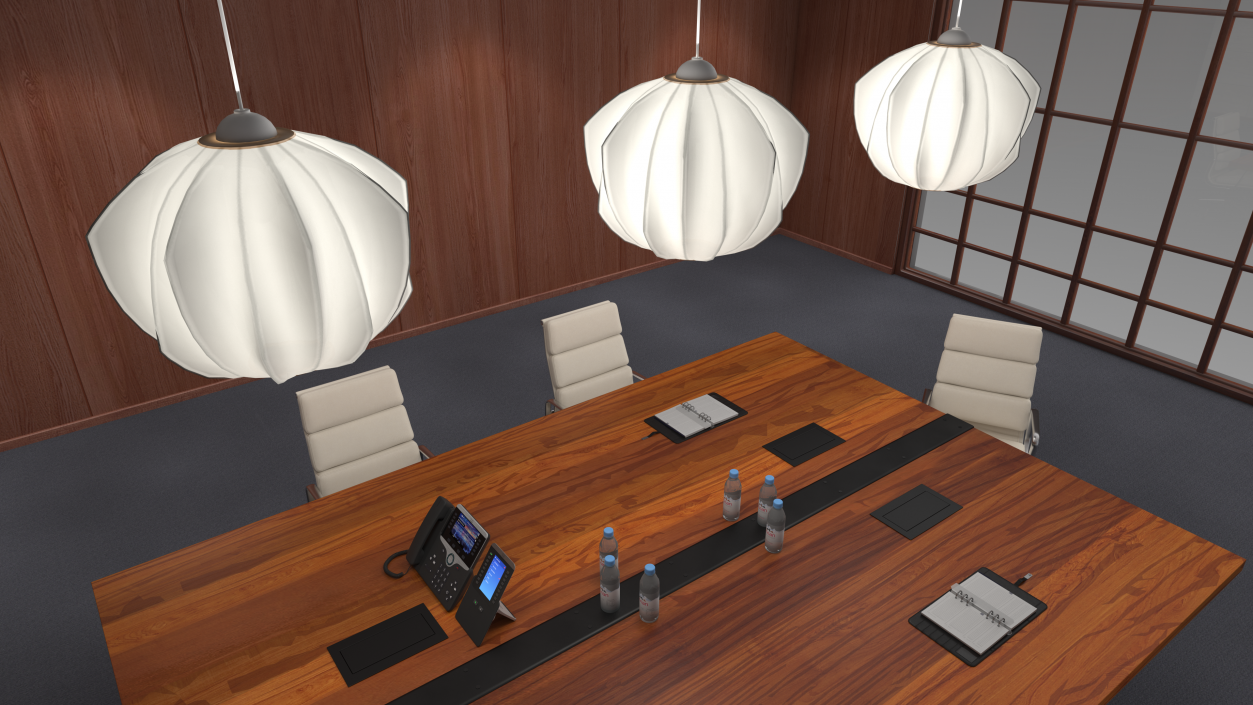 Airy Meeting Room with Furniture 3D