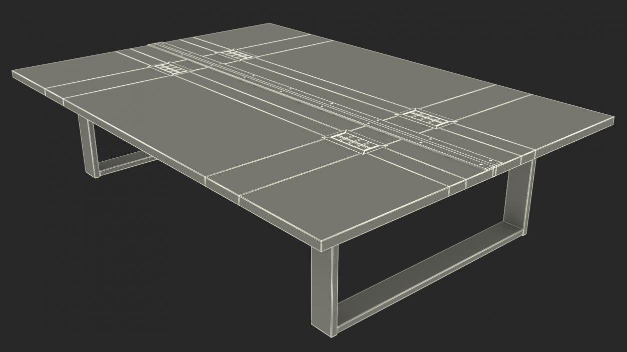 Airy Meeting Room with Furniture 3D