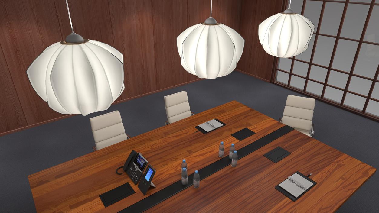 Airy Meeting Room with Furniture 3D