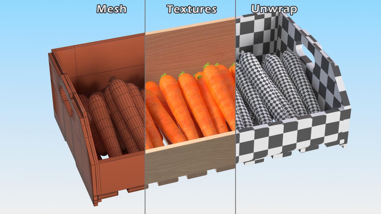 Beech Wood Rack with Carrot 3D