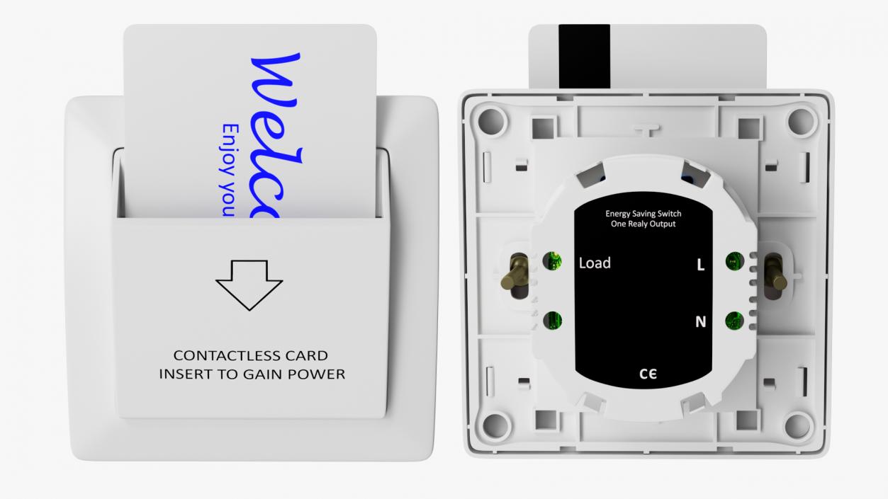 Hotel Room Switch with Card 3D