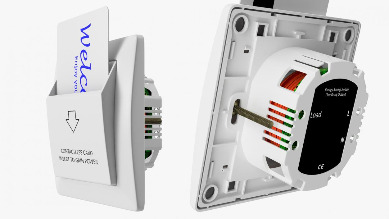 Hotel Room Switch with Card 3D